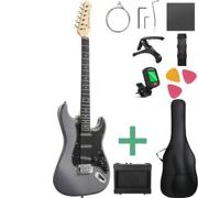 Donner DST-80 el-gitar startpakke i matt sort med forsterker og bag