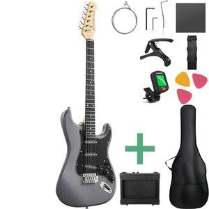 Donner DST-80 el-gitar startpakke i matt sort med forsterker og bag