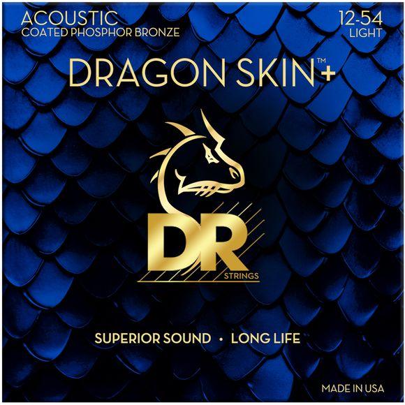 DR Strings DAP-12 Dragon Skin+ westerngitarstrenger i pakke, gauge 012-050