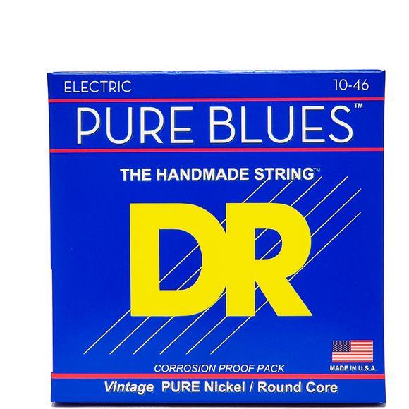 DR Strings PHR-10 Pure Blues el-gitarstrenger i pakke, gauge 010-046
