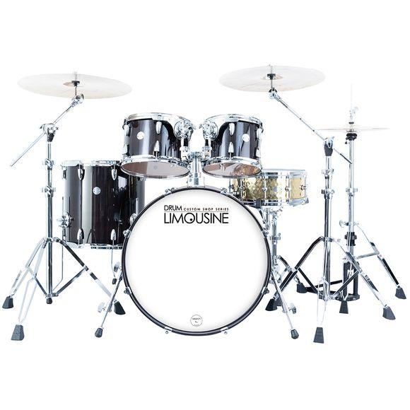 Drum Limousine Custom Shop 22 BK trommesett i agathis og kirsebærtre