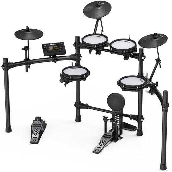 Nux DM-210 elektronisk trommesett med Bluetooth og stødig rack
