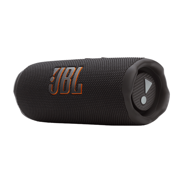 JBL Flip 7 bærbar bluetooth-høyttaler i svart, sylinderformet design